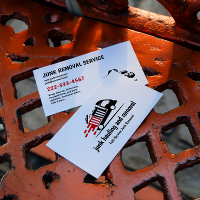 JUNK HAULING TRASH REMOVAL RED BLACK