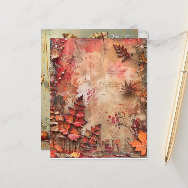 Junk Journal Autumn Happiness (Front/Back In Situ)