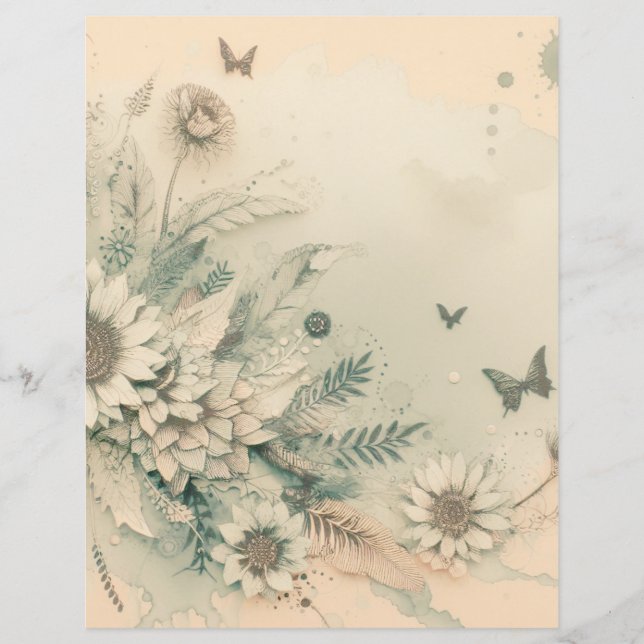 Junk journal ephemera vintage scrapbook paper  (Front)