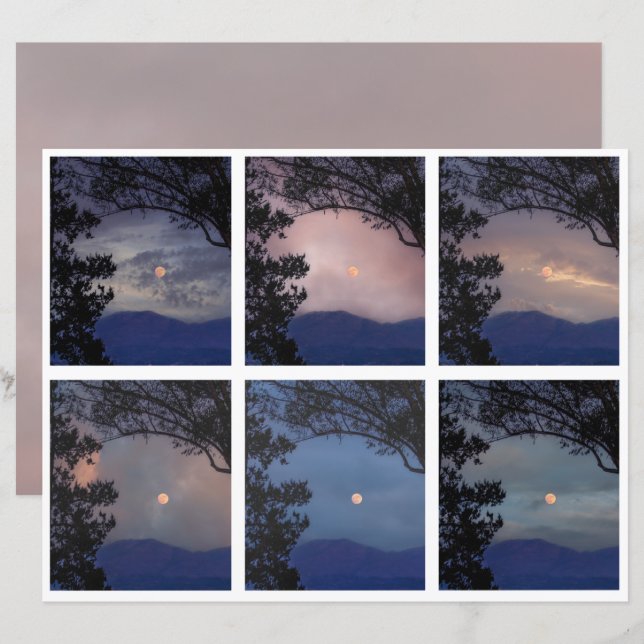 Junk Journal Faerie Skies Moon Trees Fantasy 19-24 (Front/Back)