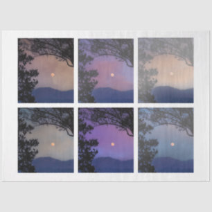 Junk Journal Faerie Skies Moon Trees Fantasy 7-12 Tissue Paper