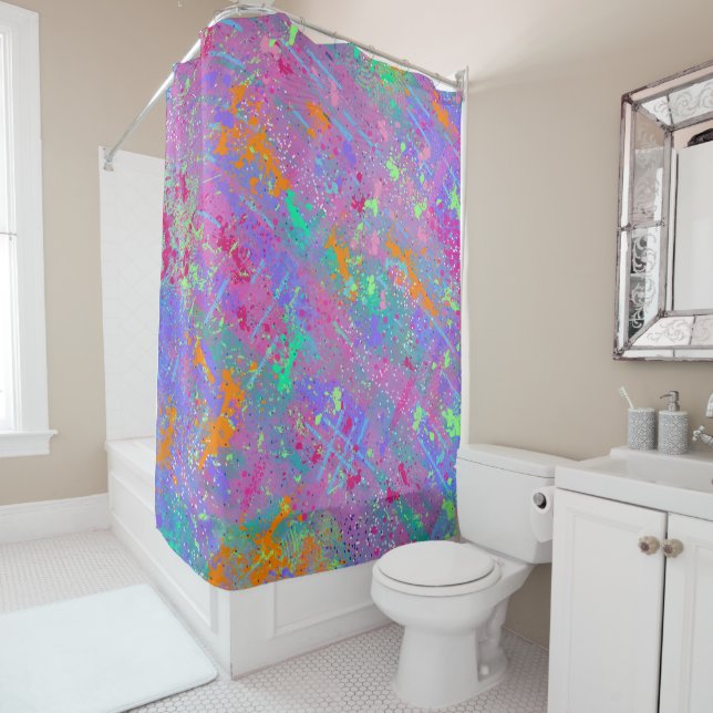 Junk Journal Love Shower Curtain (In Situ)