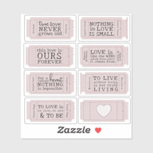 Junk Journal Valentine Love Quote Craft Labels