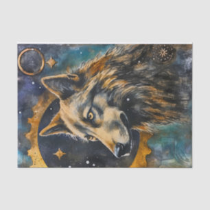 Junk Journal Wolf Tissue Paper