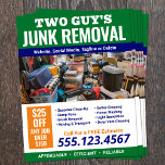 Junk Removal Advertising Flyer<br><div class="desc">Junk removal yard sign in red and black</div>