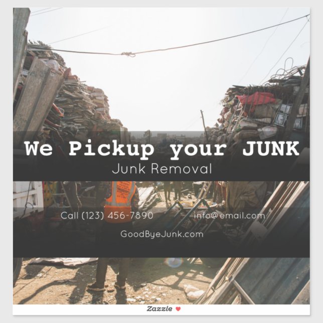 Junk Removal company vehicle adverting business  (Sheet)