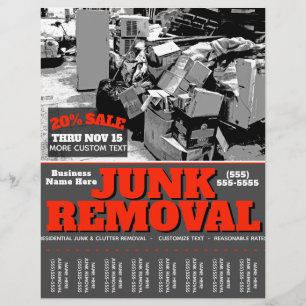 JUNK REMOVAL.GARBAGE HAULING Promo Tearsheet 2 Flyer
