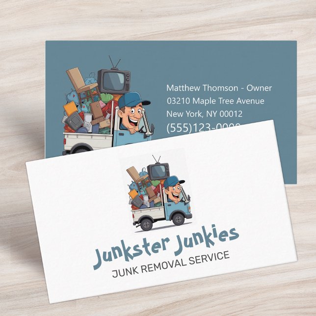Junk Removal Garbage Hauling Truck Service Business Card (Creator Uploaded)