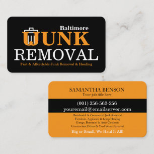 Junk Removal & Hauling Business Card