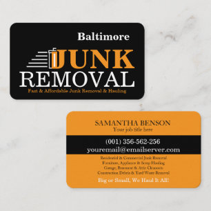 Junk Removal & Hauling Business Card