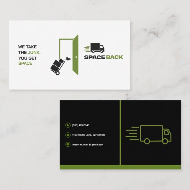 Junk Removal.Hauling Customisable Got Junk Business Card (Front/Back)