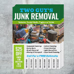 Junk Removal Phone Number Flyer<br><div class="desc">Junk removal yard sign in red and black</div>