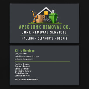 Junk Removal Professional Services Business Card