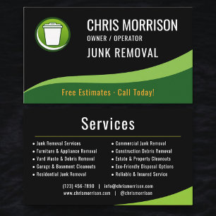 Junk Removal Service Business Card