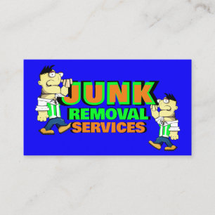 Junk Removal Services Cleaning Up Rubbish Hauling  Business Card