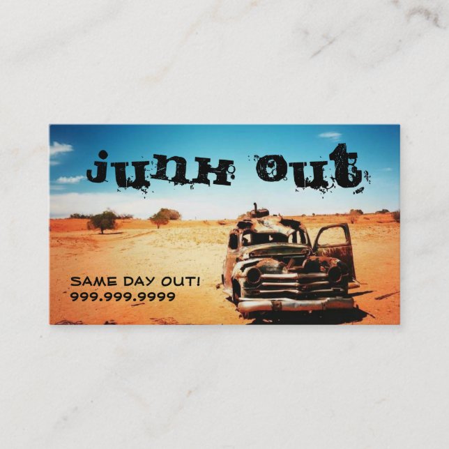 Junk Scrap Metal Removal Recycling Business Card (Front)