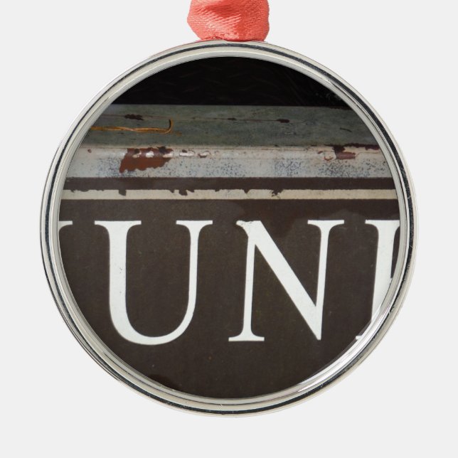 Junk: Vintage tow truck sign Metal Tree Decoration (Front)