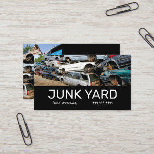 Junk Yard Auto Wrecking Removal Recycling Metal Business Card
