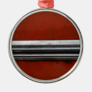 Junk Yard vintage car, Red and Silver Old Paint Metal Tree Decoration