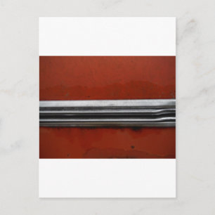 Junk Yard vintage car, Red and Silver Old Paint Postcard
