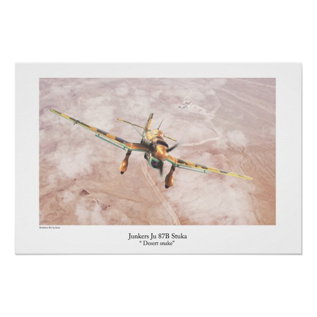 Junkers Ju 87 Stuka "desert snake" Poster (Front)