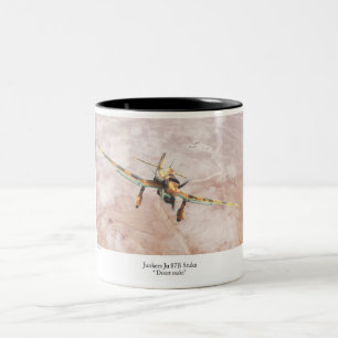 Junkers Ju 87 Stuka "desert snake" Two-Tone Coffee Mug