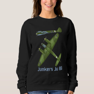 Junkers Ju 88 German Ww2 Fast Bomber Plane Diagram Sweatshirt