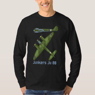 Junkers Ju 88 German Ww2 Fast Bomber Plane Diagram T-Shirt