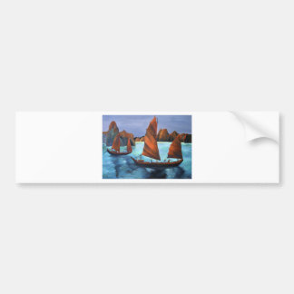 Junks In The Descending Dragon Bay Bumper Sticker