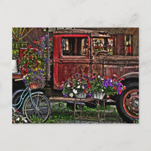 Junkyard Garden Postcard