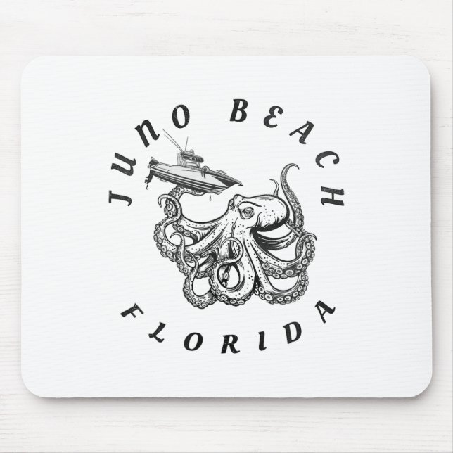 Juno Beach Florida Octopus Saltwater Deep Sea Fish Mouse Mat (Front)