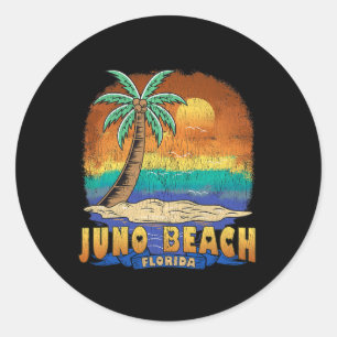 Juno Beach Florida Vintage Distressed Souvenir  Classic Round Sticker