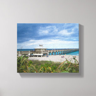 Juno Beach Pier Canvas Print