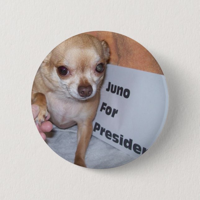 Juno for President 6 Cm Round Badge (Front)