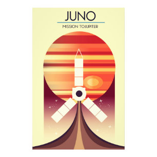 Juno - Mission to Jupiter Space art Photo Print