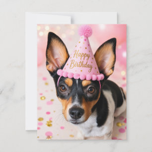 Juno Rescue Dog Happy Birthday Postcard