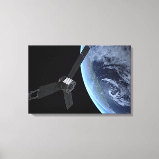 Juno Spacecraft During Its Earth Flyby Canvas Print (Front)