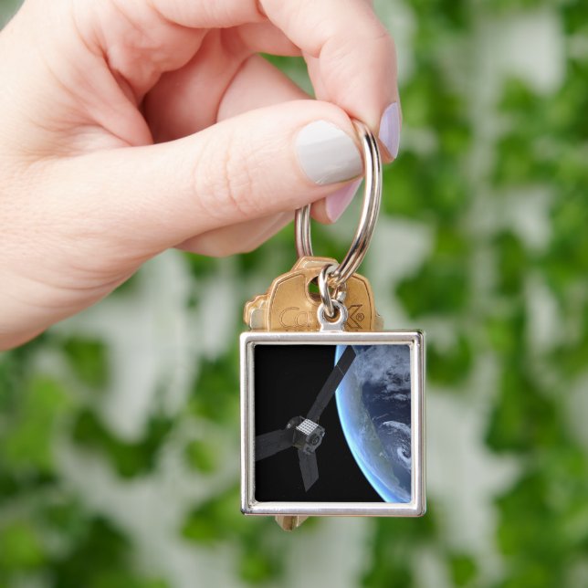 Juno Spacecraft During Its Earth Flyby Key Ring (Hand)