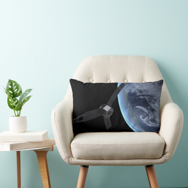Juno Spacecraft During Its Earth Flyby Lumbar Cushion (Chair)