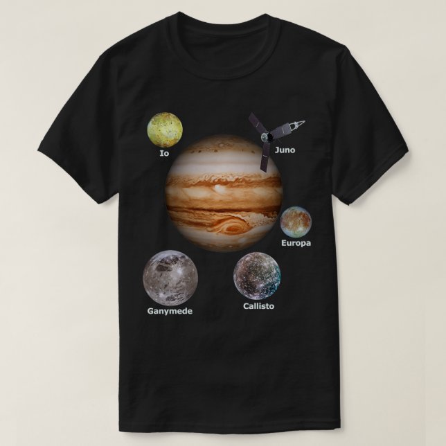 Juno Spacecraft Mission To Jupiter  T-Shirt (Design Front)