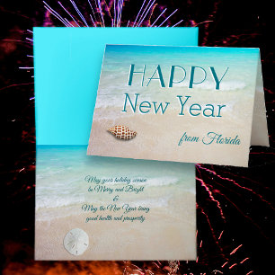Junonia Beach Happy New Year Holiday Card