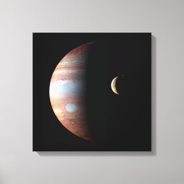 Jupiter 5th Planet with Cassini Solar System Canvas Print (Front)