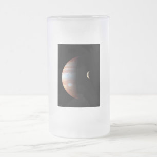 Jupiter 5th Planet with Cassini Solar System Frosted Glass Beer Mug