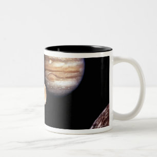 Jupiter and its Moons Two-Tone Coffee Mug