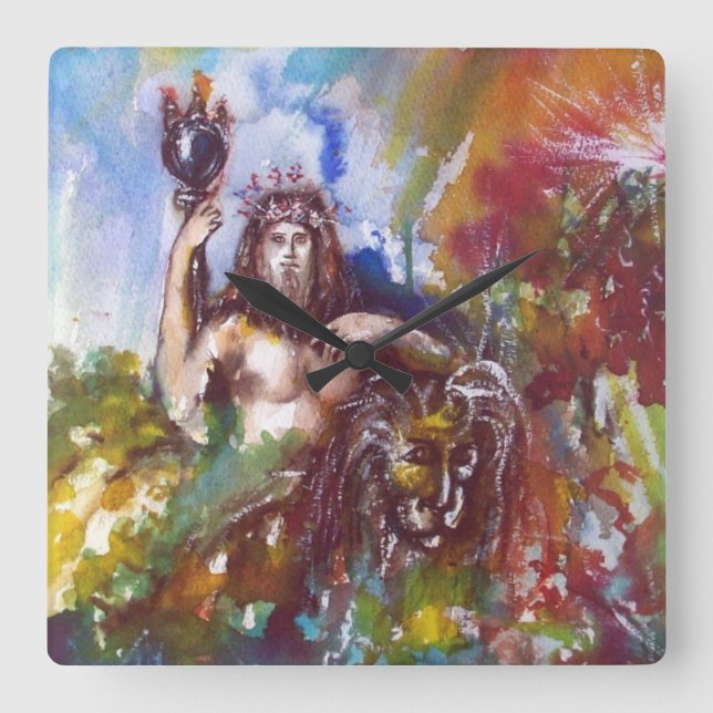 JUPITER AND LION SQUARE WALL CLOCK (Front)