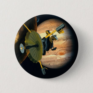 Jupiter and Lo Galileo probe 6 Cm Round Badge