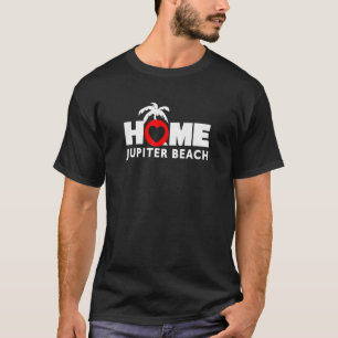 Jupiter Beach Home Love Heart Jupiter Beach Trendy T-Shirt