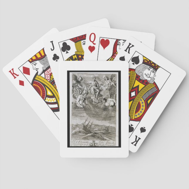 Jupiter Casts a Storm Upon the Ocean, illustration Playing Cards (Back)