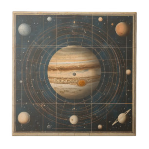 Jupiter-Centred Celestial Chart Design Tile