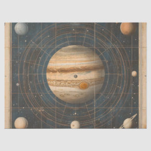 Jupiter-Centred Celestial Chart Design Tissue Paper